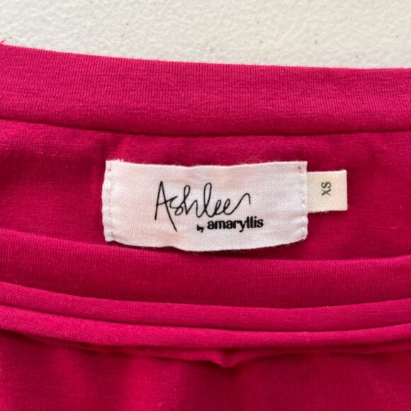 Ashlee by Amaryllis Fuchsia Womens Top Long Sleeve, Size x-small, Relaxed Fit - Picture 8 of 11